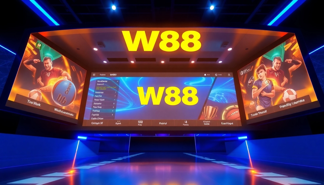 W88 online betting platform showcasing sports betting, casino games, and live casino features for users worldwide.