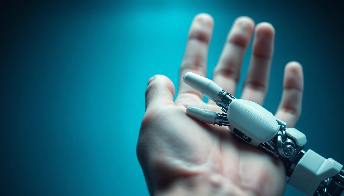Human or Not game highlights the challenge of distinguishing between human and AI responses in real-time conversations, showcasing a person engaging with a robot in a digital setting for accessibility.