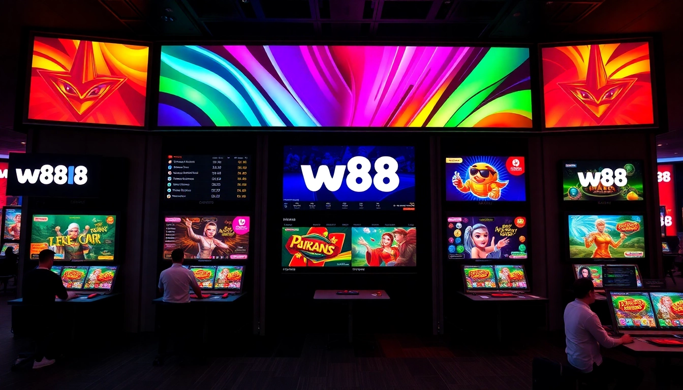 W88 online gambling platform showcasing live betting and casino options with user-friendly interface.