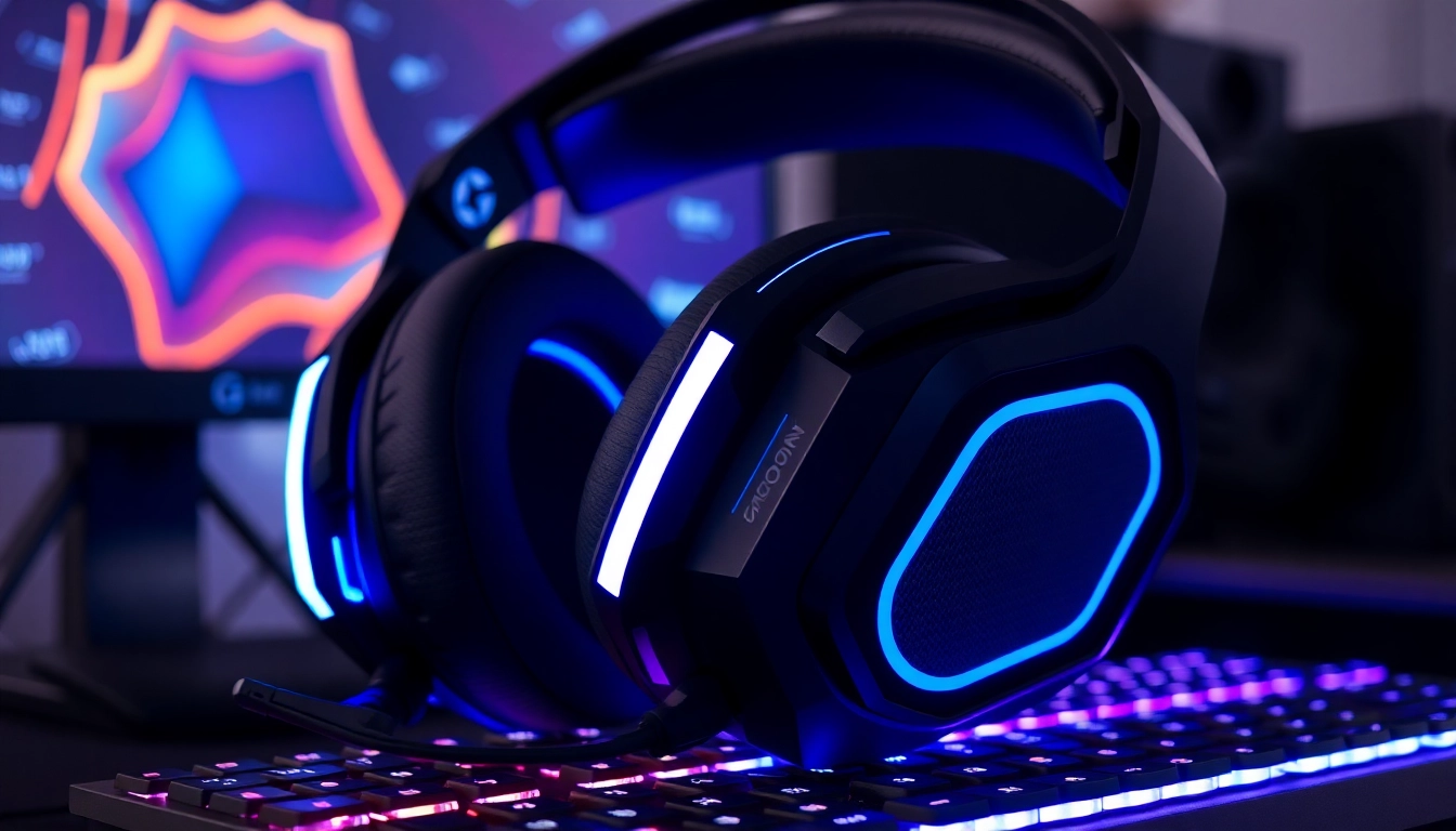 High-quality gaming headsets with RGB lighting and comfortable ear cushions, perfect for immersive gameplay and professional use.