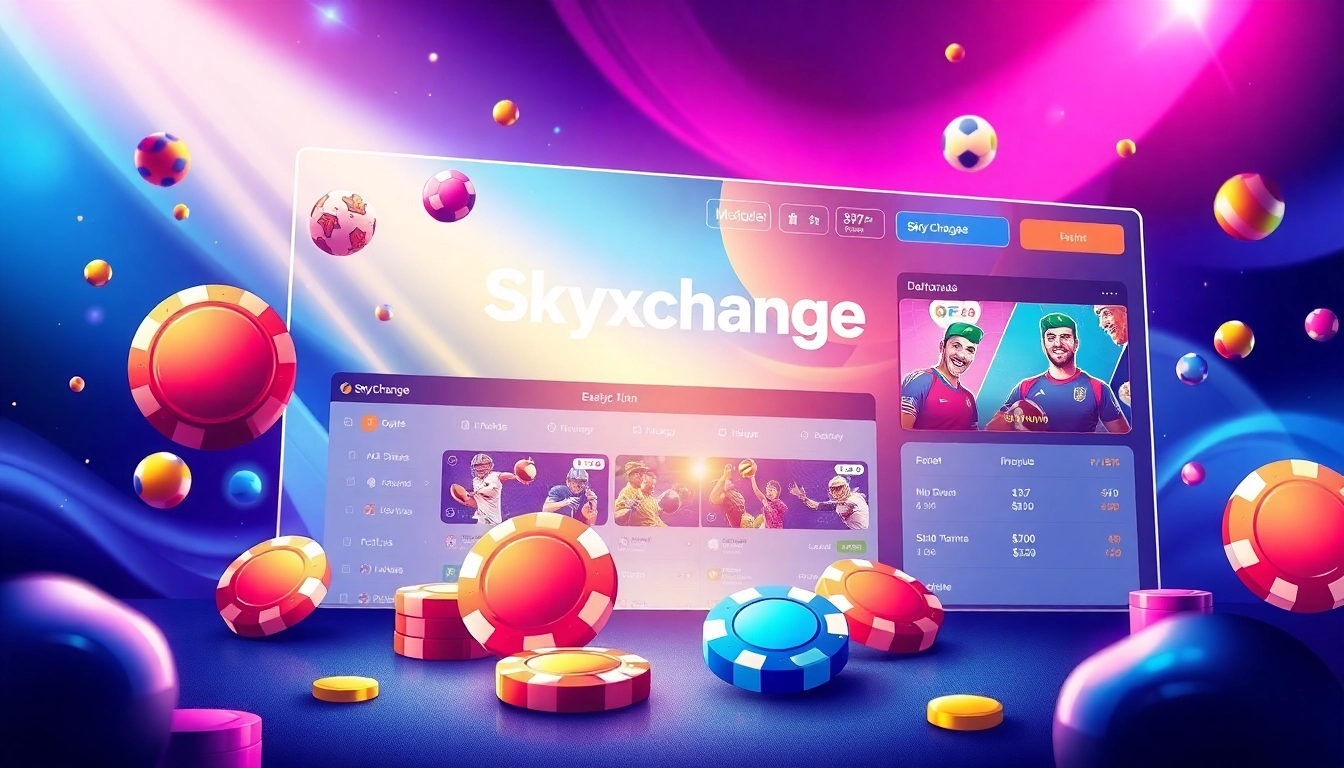 Skyexchange online betting platform with sports, casino games, and vibrant interface engaging users confidently