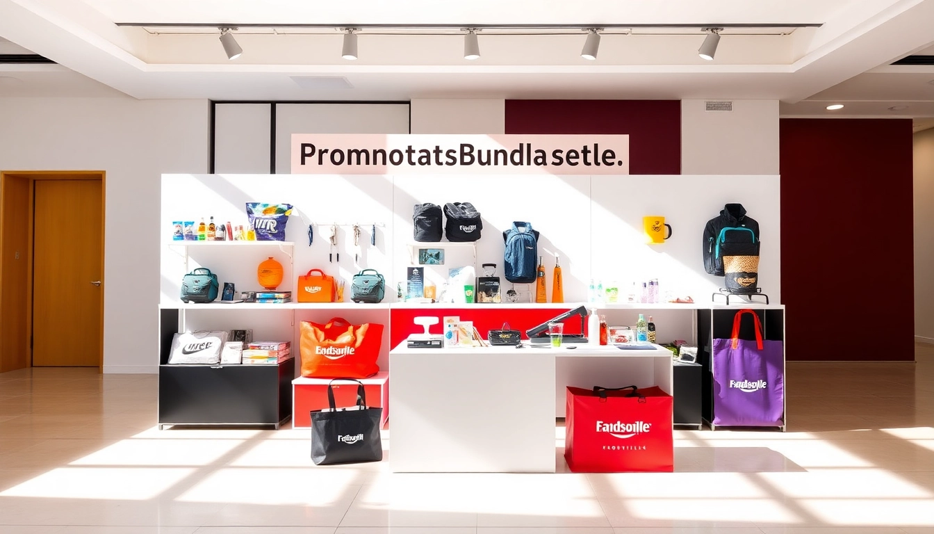 High-quality promotional products in Louisville arranged attractively for maximum visibility