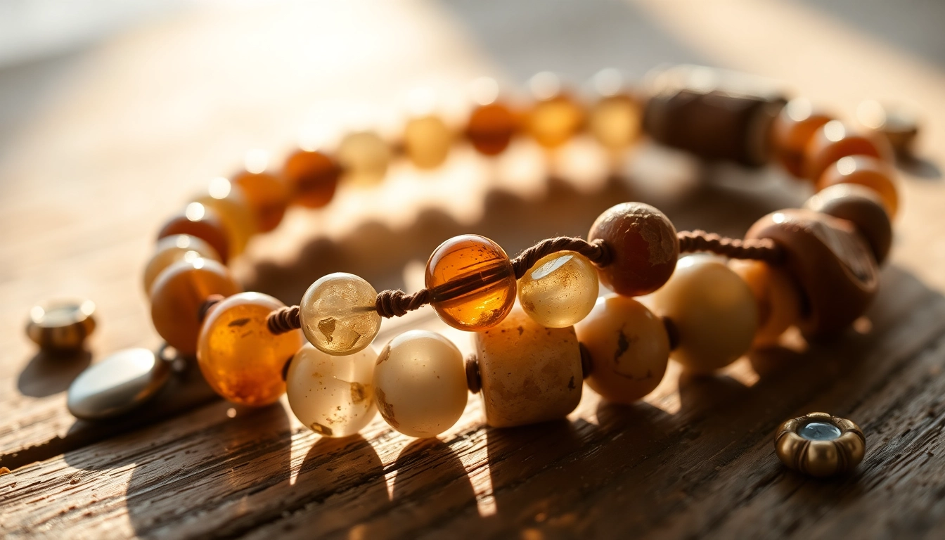 Handcrafted bransoletka z kamieni naturalnych featuring vibrant gemstones and intricate