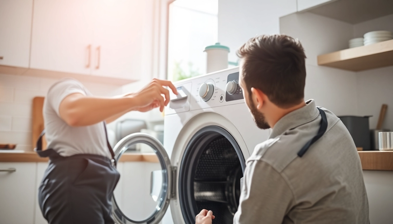 Professional washing machine repair Toronto technicians fixing defective laundry machines