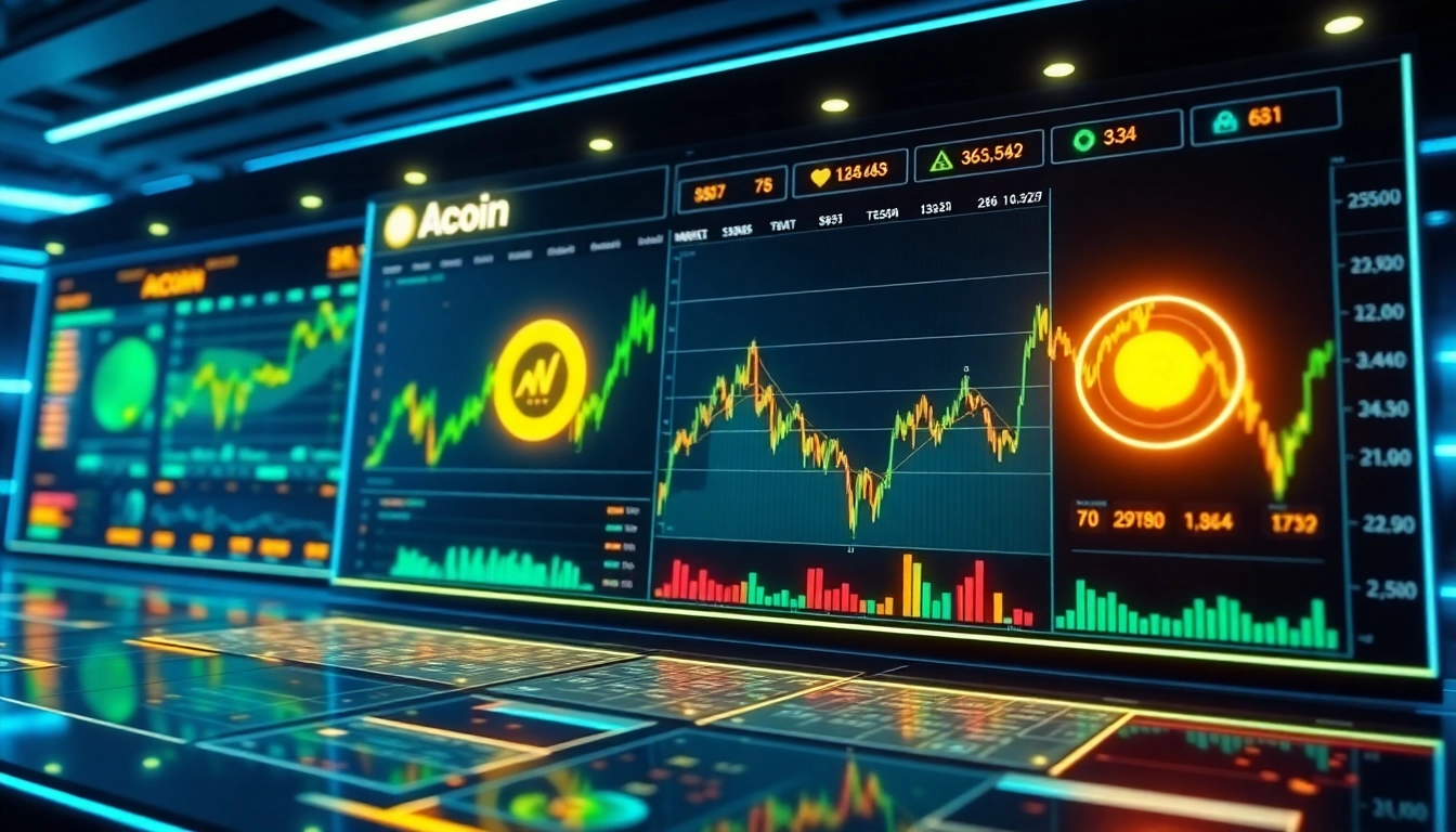 AICoin digital market analysis dashboard showing real-time charts and data visuals for investors